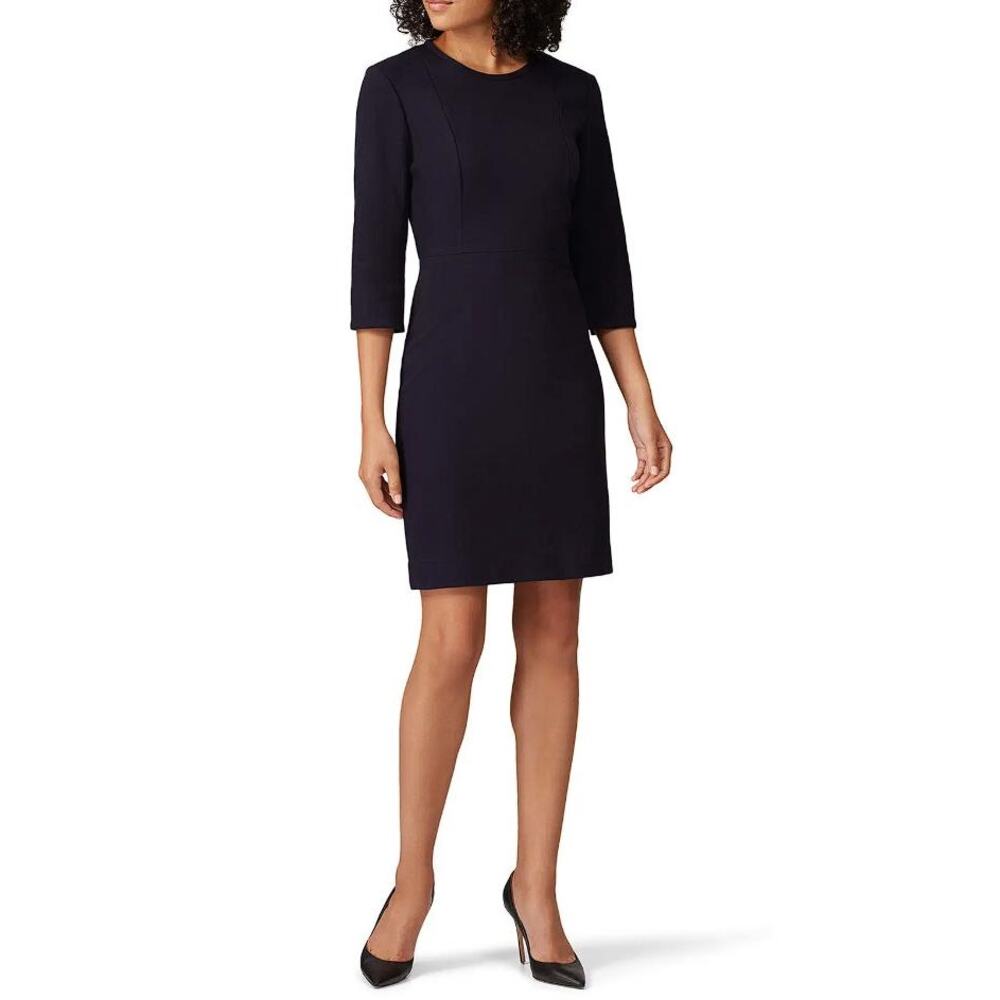 M.M.LAFLEUR Women's Lena Ponte Dress Size 2 In Navy